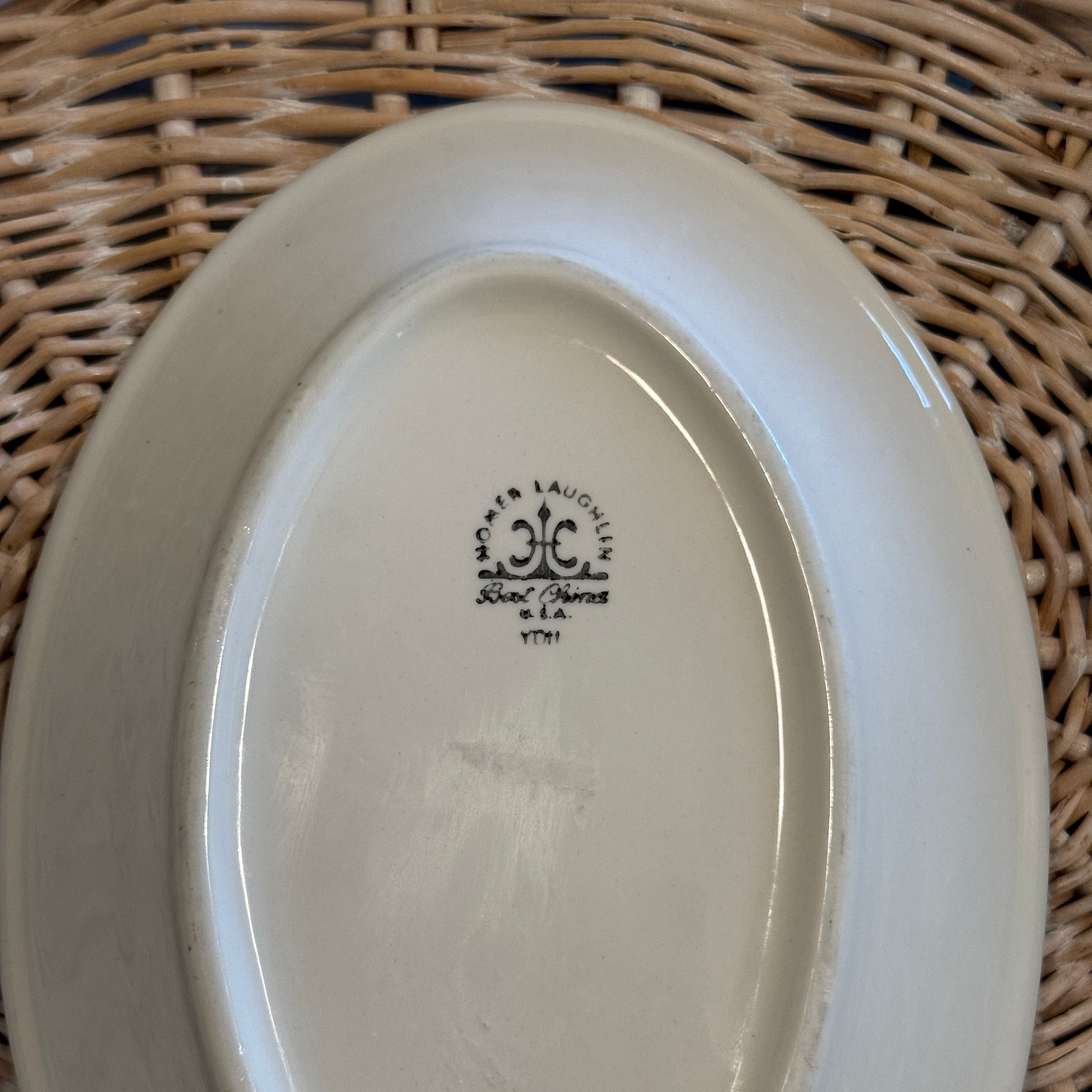 Vintage 1955 Homer Laughlin US Navy Wardroom Oval Serving Dish