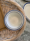 Vintage 90s Homer Laughlin Blue Rim Restaurant Ware Bowl