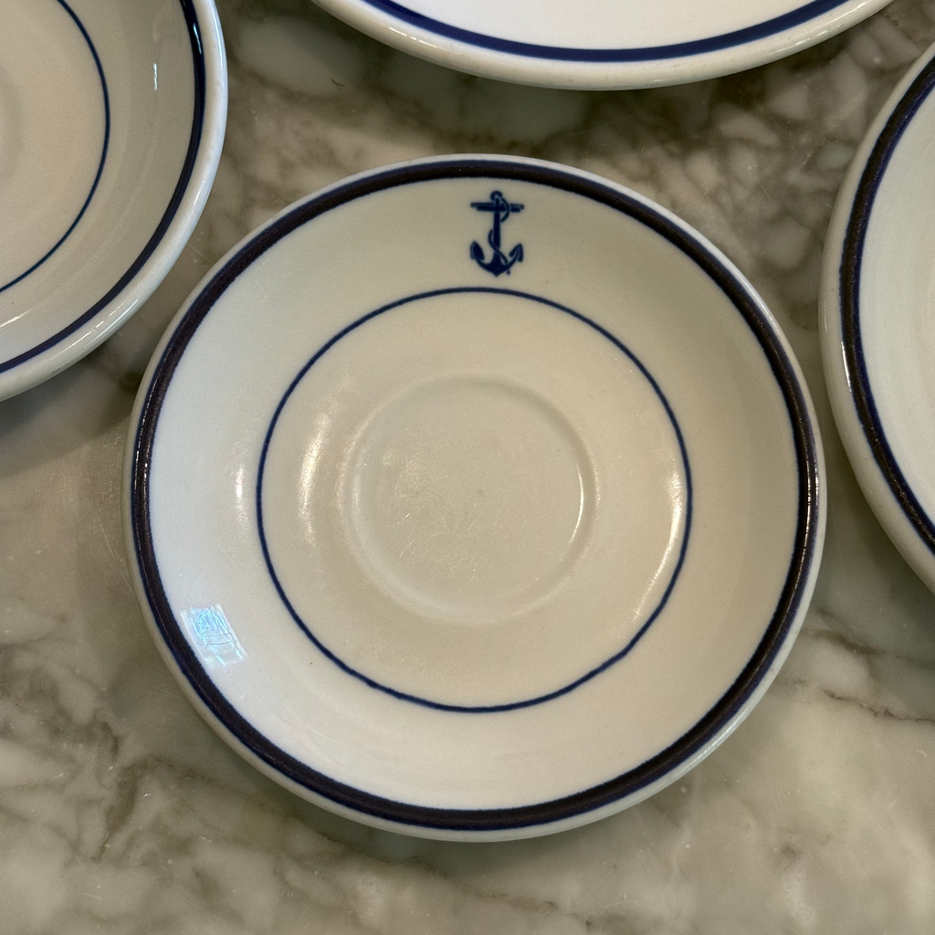 Vintage WWII Shenango US Navy Wardroom Anchor Saucer Plate