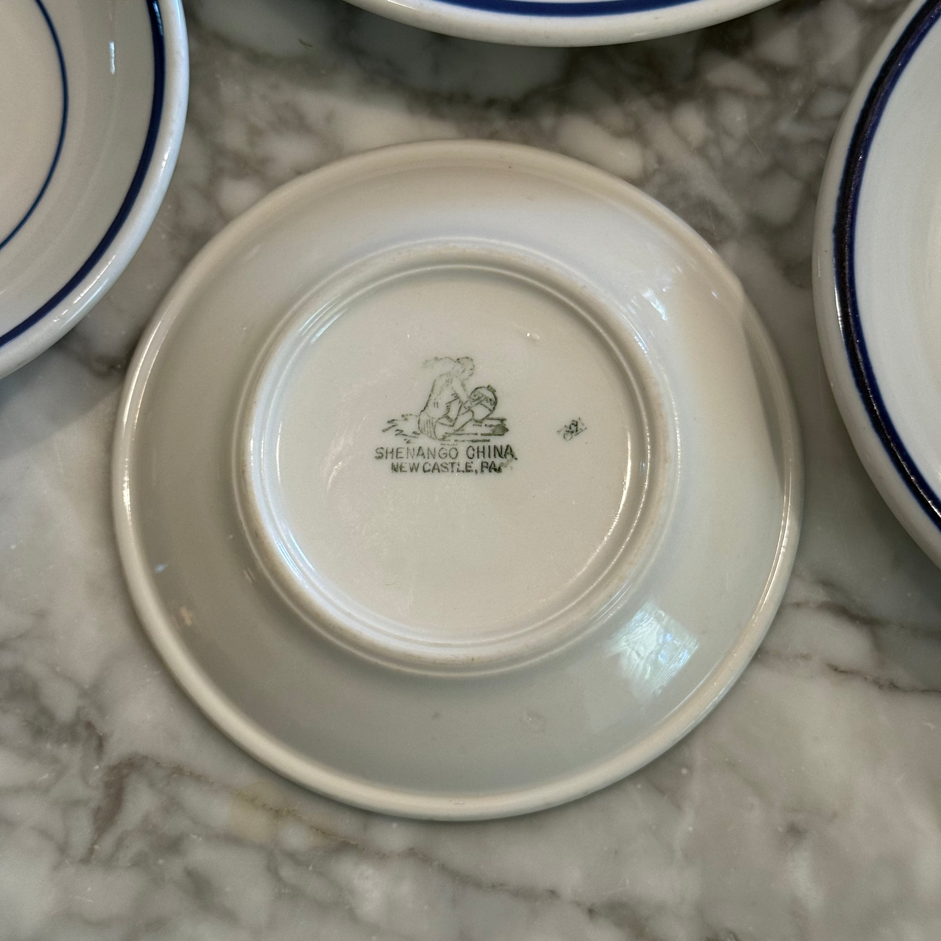Vintage WWII Shenango US Navy Wardroom Anchor Saucer Plate