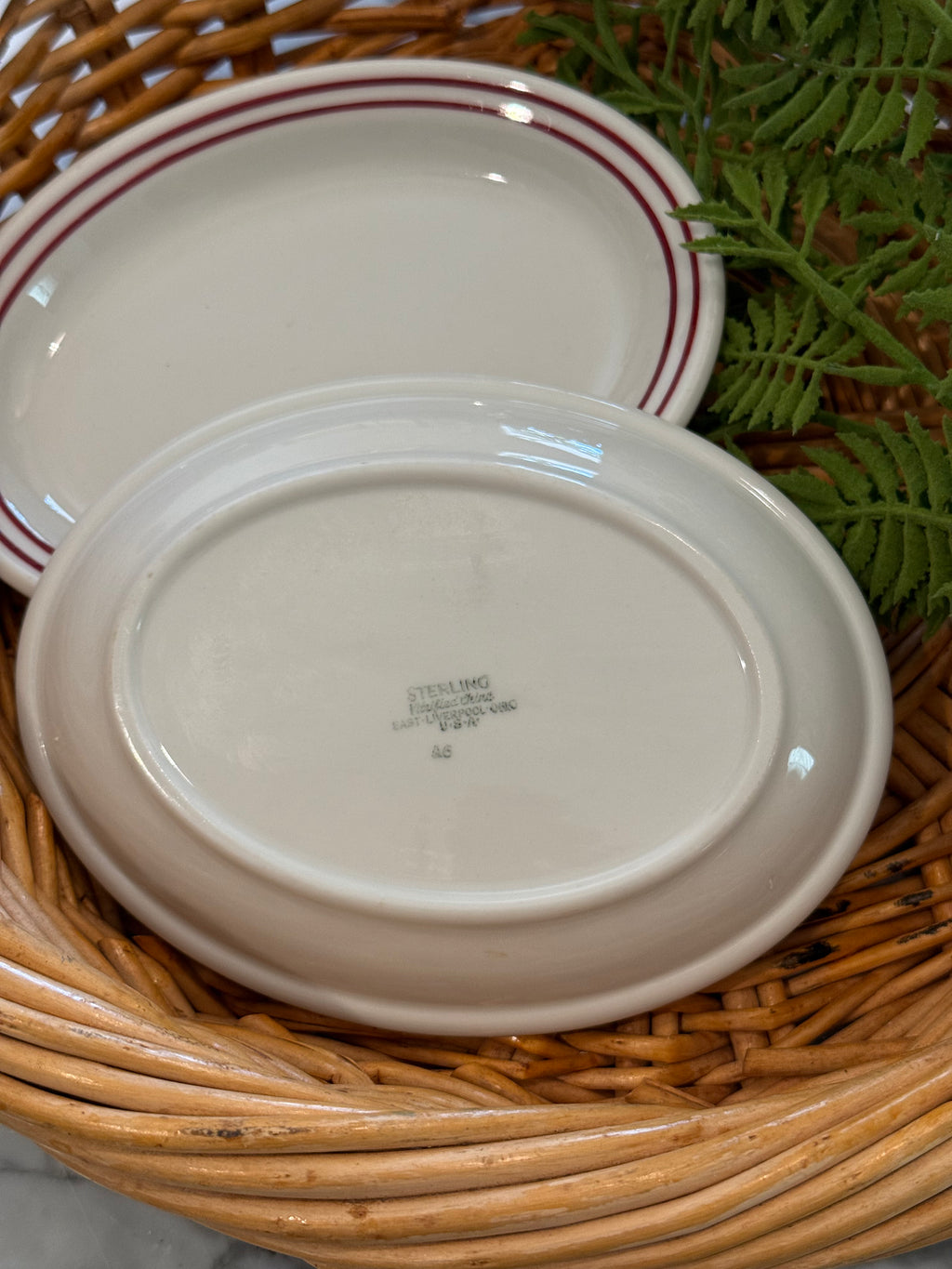 Vintage 1940s Pep Grill Restaurantware Oval Platter