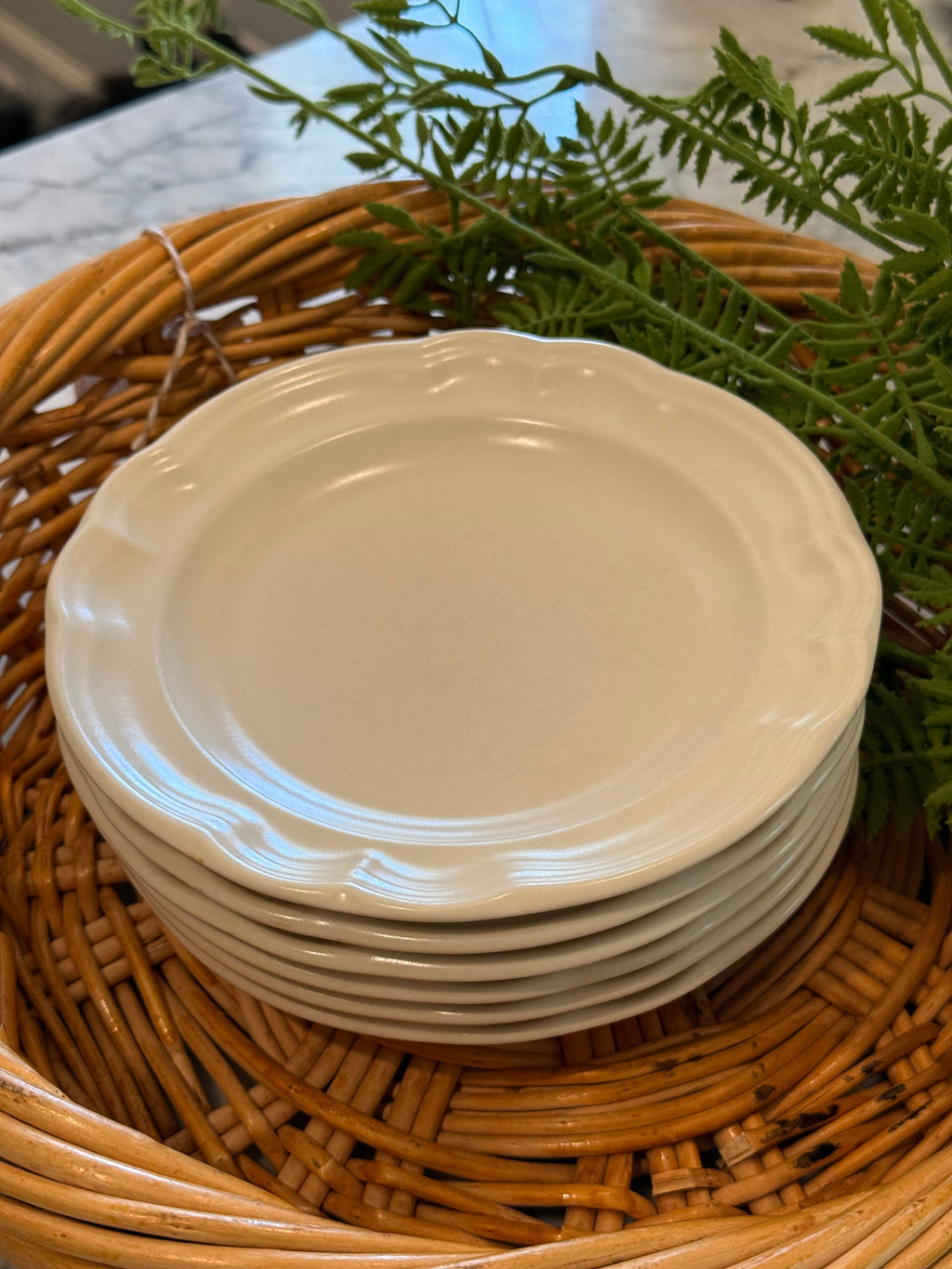 Vintage Pfaltzgraff Color Medley Buff Matte Salad Plates - Set of 6