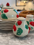 Vintage 1970s 3-Piece Ceramic Salt & Pepper and Canister Set