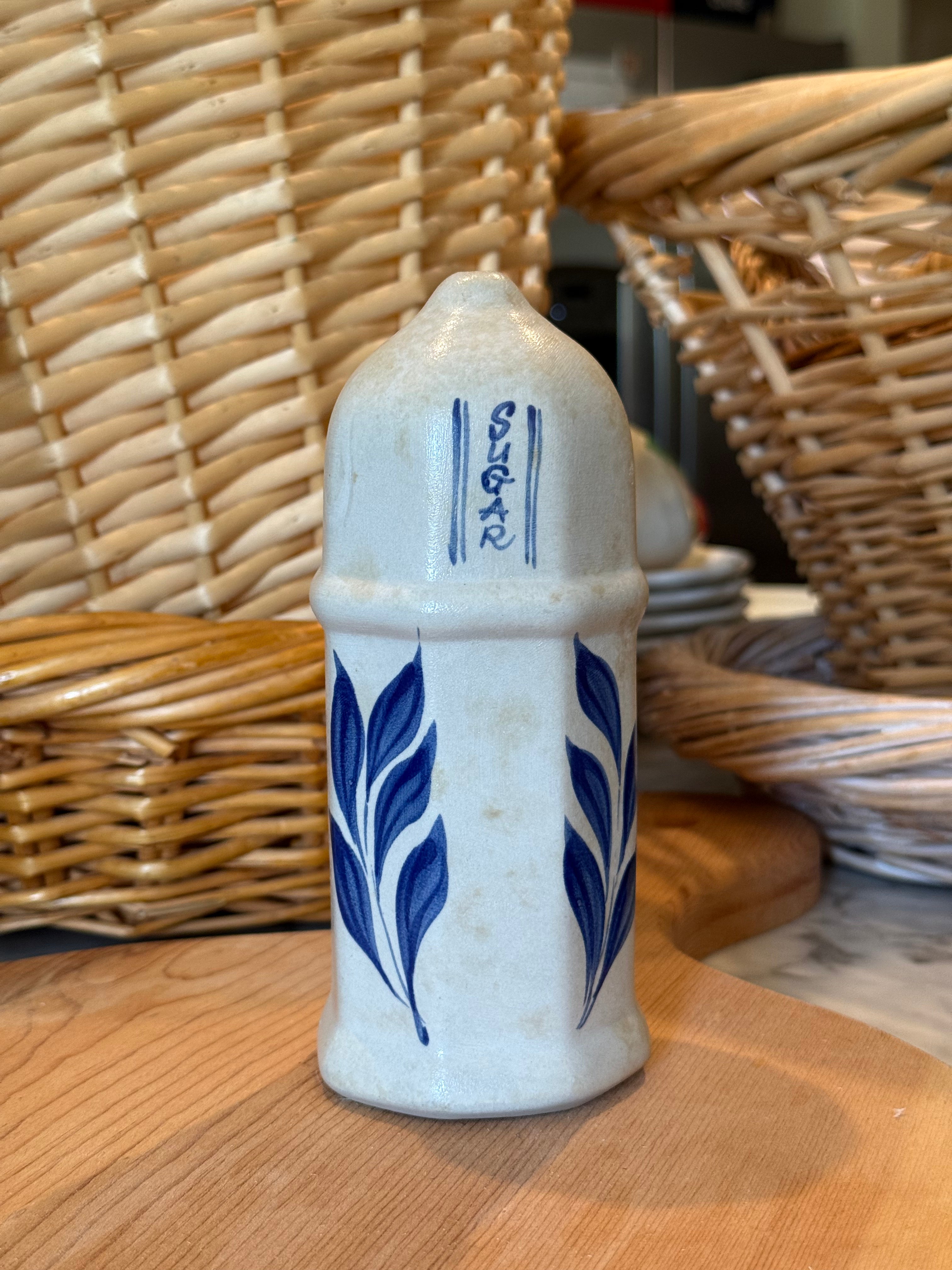 Vintage Williamsburg Pottery Salt Glazed Stoneware Sugar Shaker