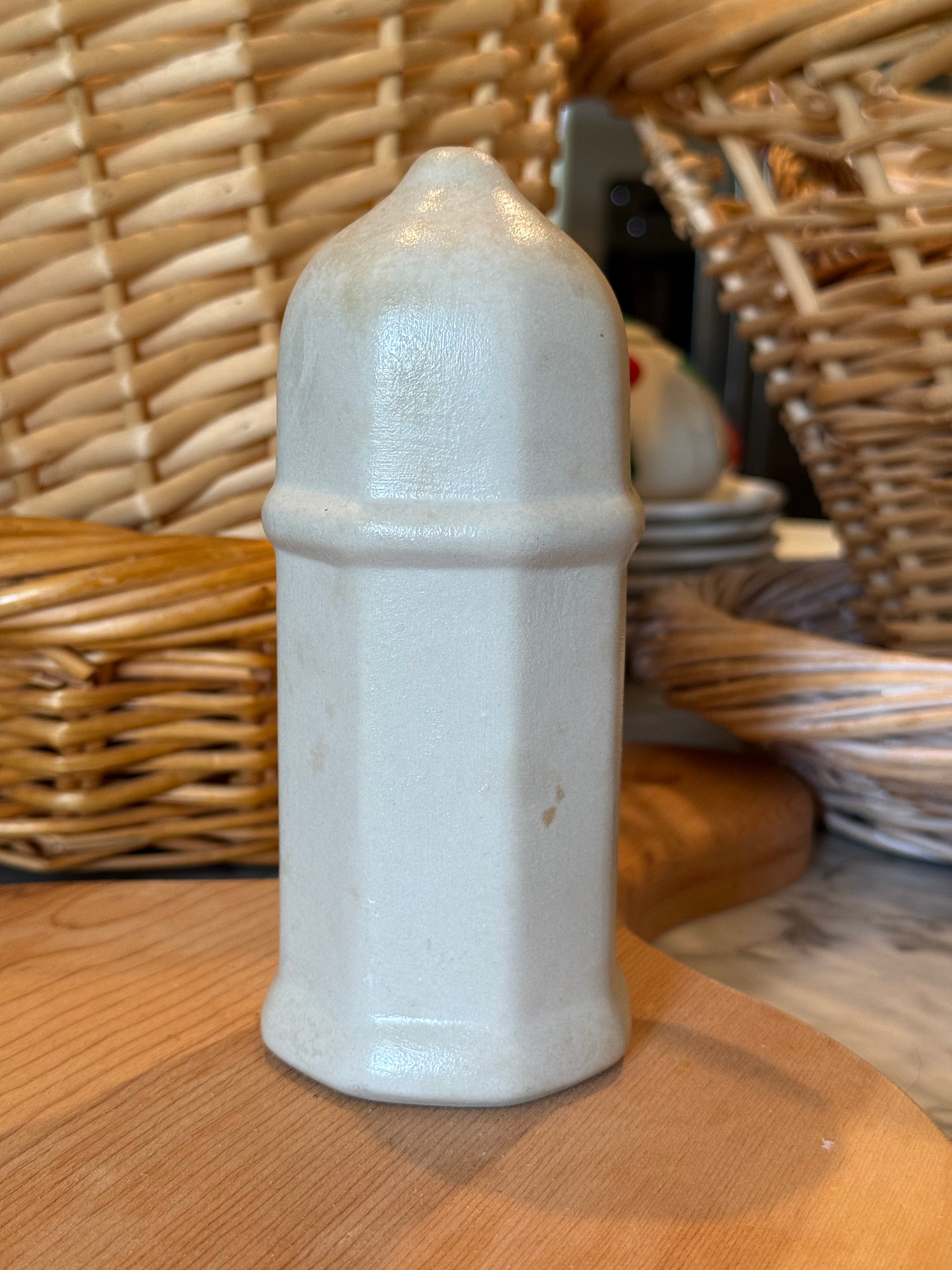 Vintage Williamsburg Pottery Salt Glazed Stoneware Sugar Shaker