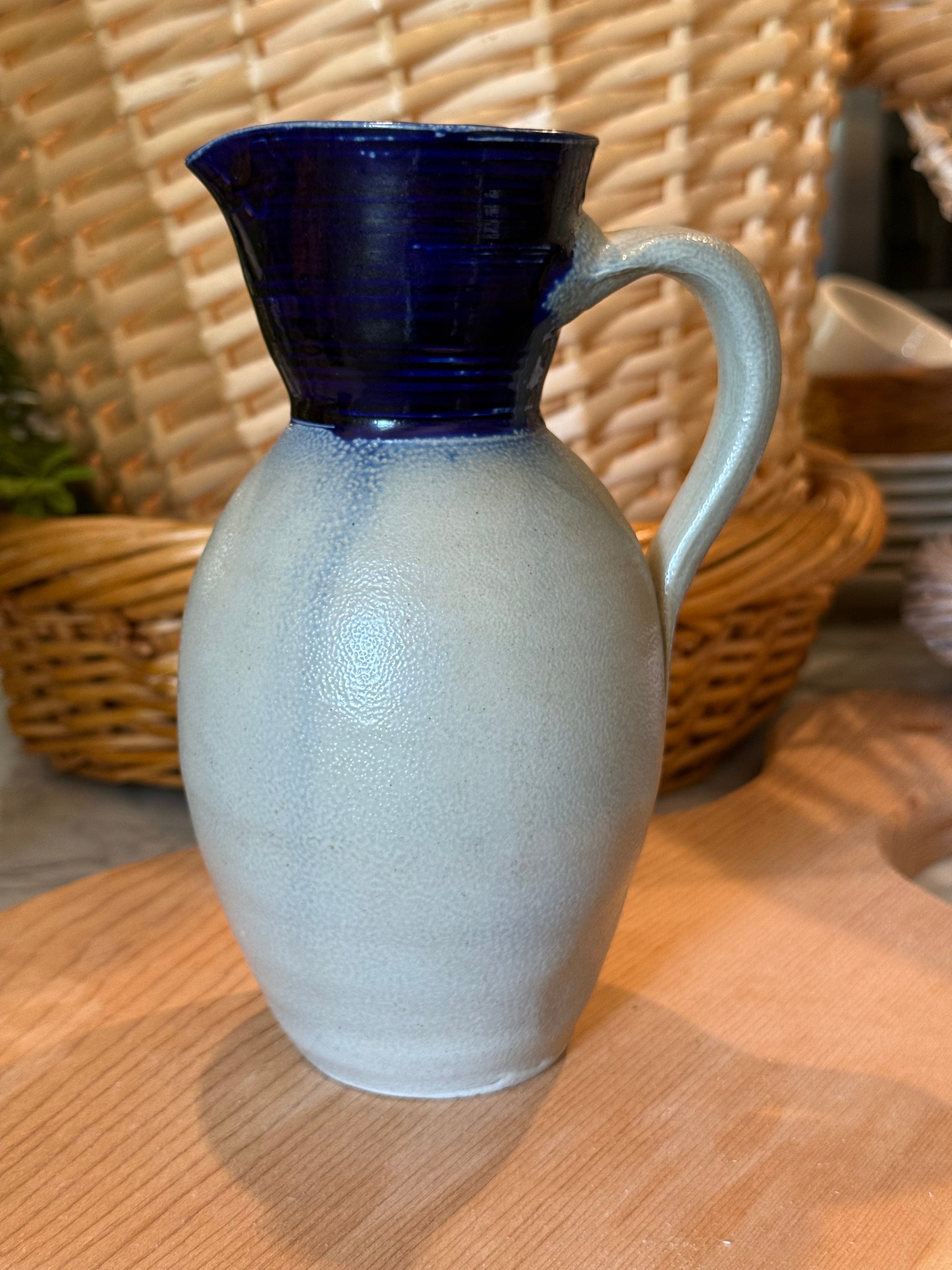 Vintage Williamsburg Pottery 7.25" Salt Glazed Stoneware Pitcher
