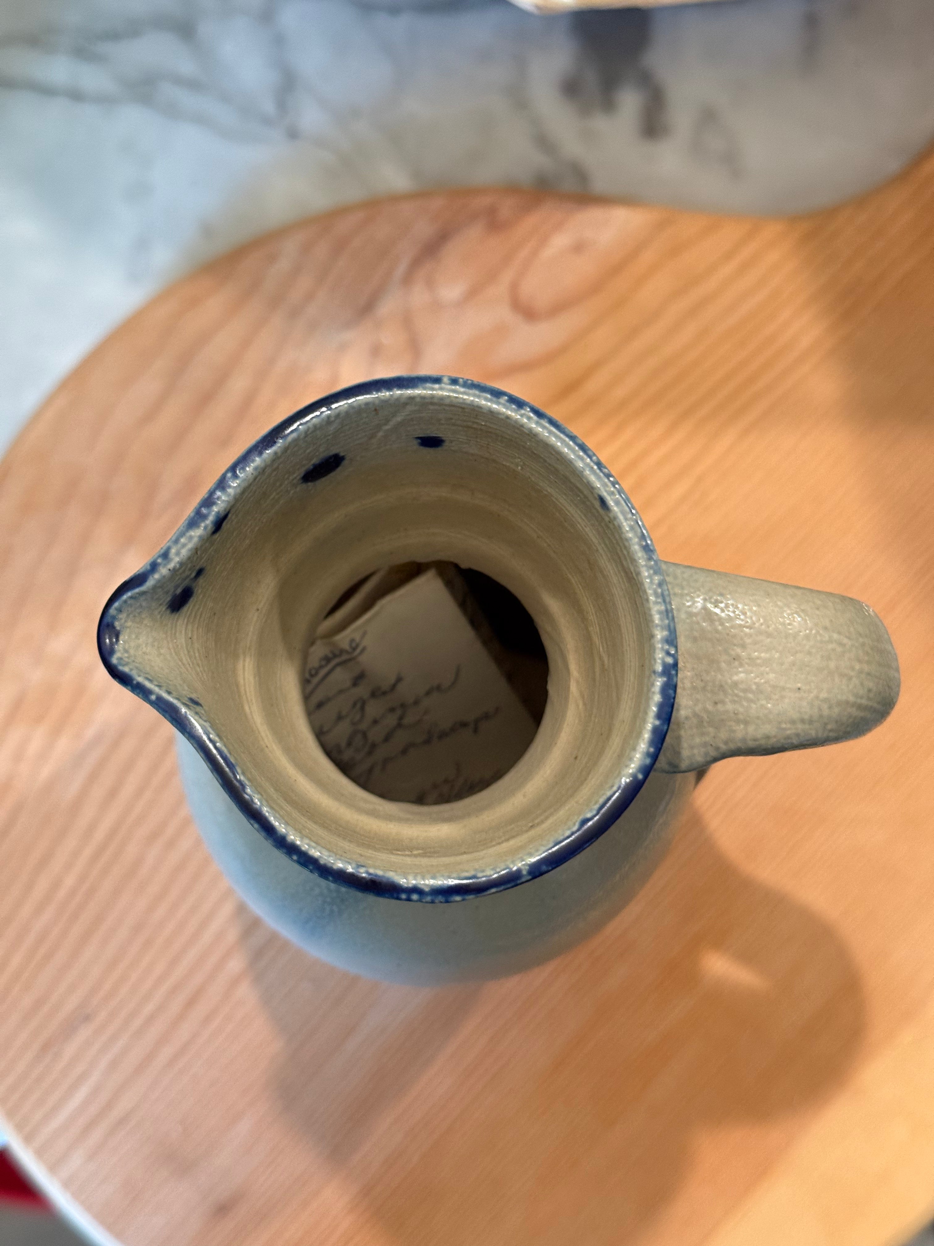 Vintage Williamsburg Pottery 7.25" Salt Glazed Stoneware Pitcher