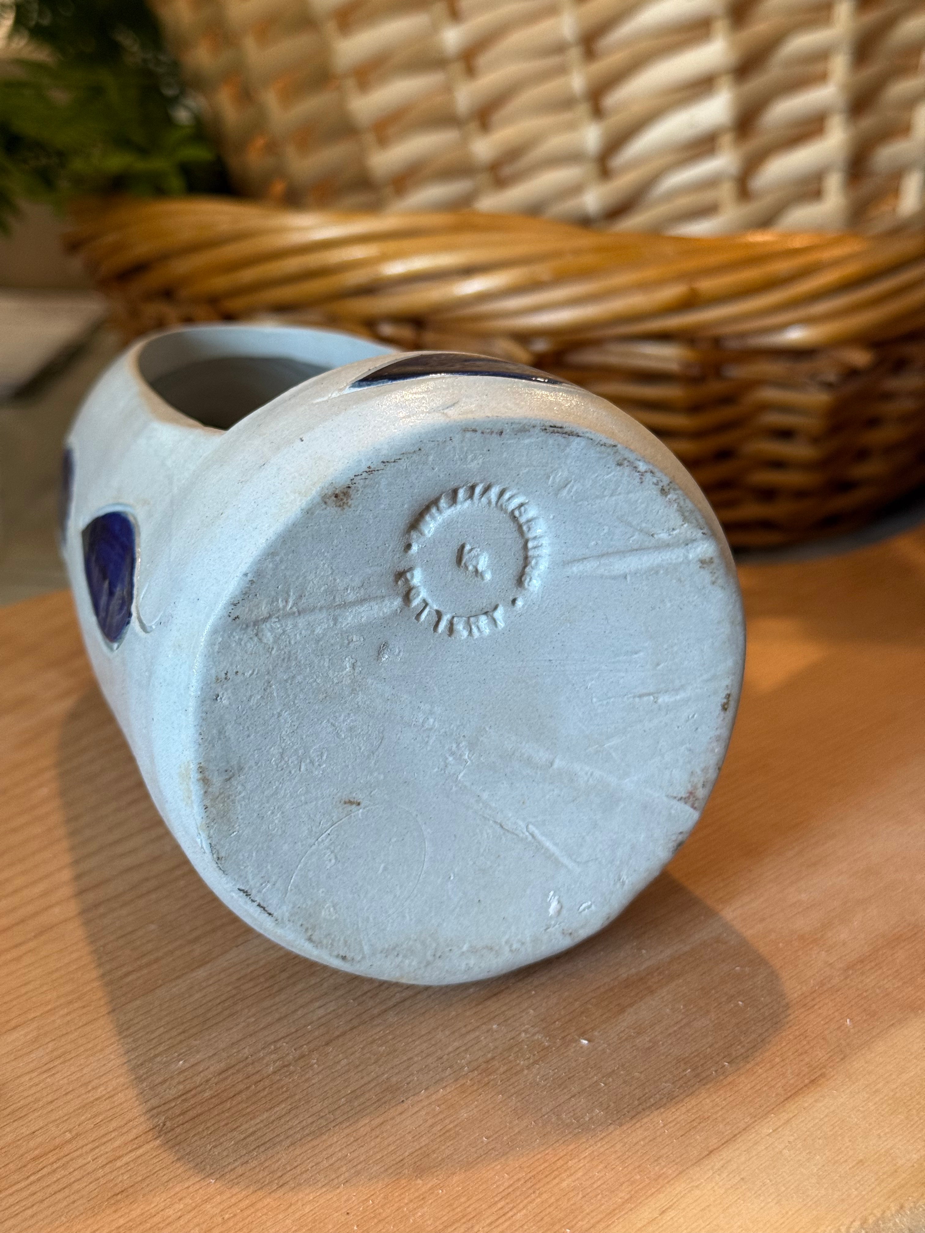 Vintage Williamsburg Pottery Salt Glazed Stoneware Candle Holder Jug