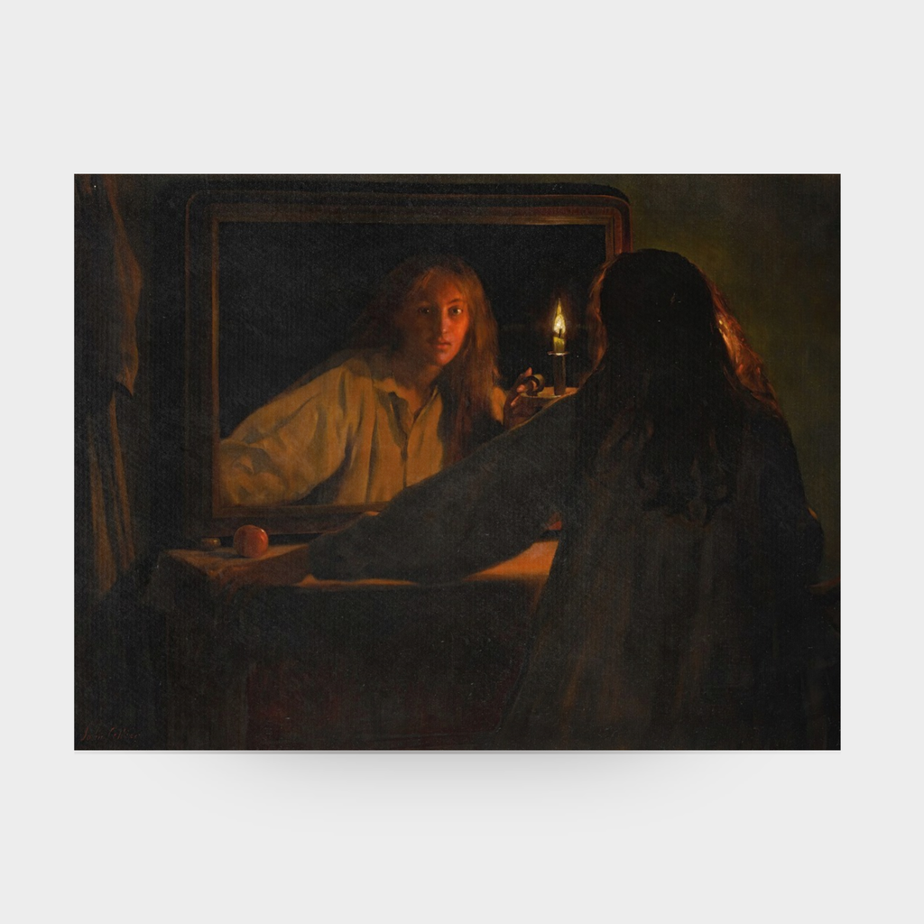 A full-facing view of the Autumn No. 11 art print featuring a mystical Hallowe'en scene, displayed against a clean, neutral solid background