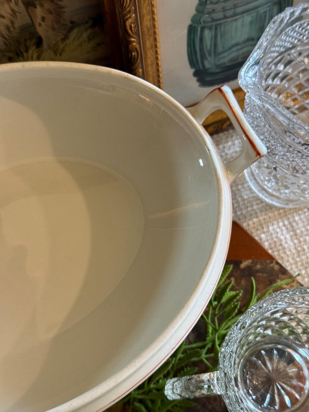 Antique W. H. Grindley & Co "Dresden" England Covered Oval Bowl