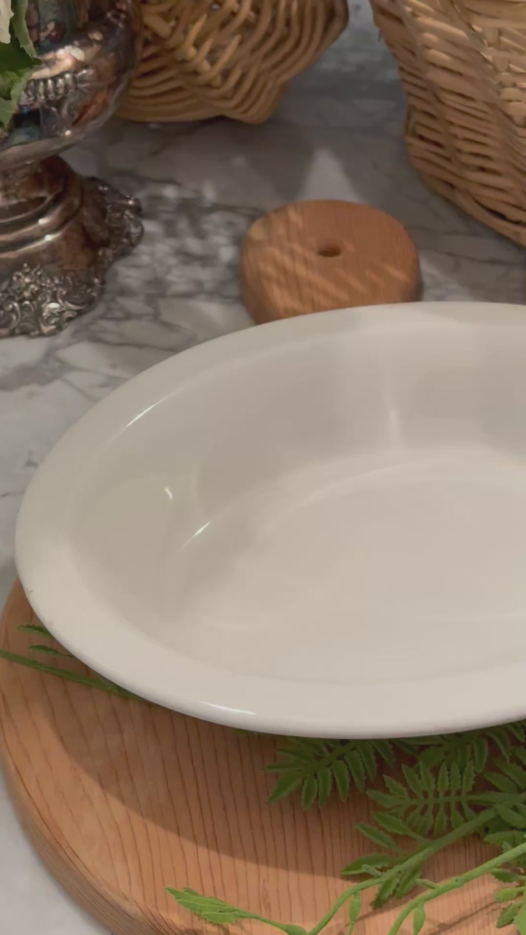 Vintage TEPCO USA Ironstone Oval Serving Bowl