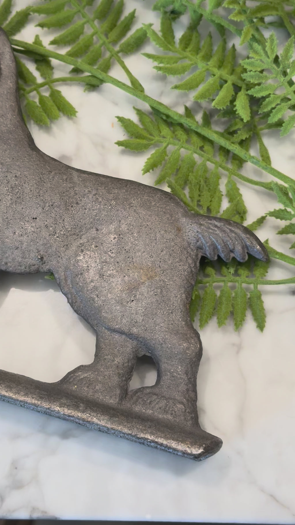 Vintage Cast Aluminum Cocker Spaniel Dog Fence Gate Finial
