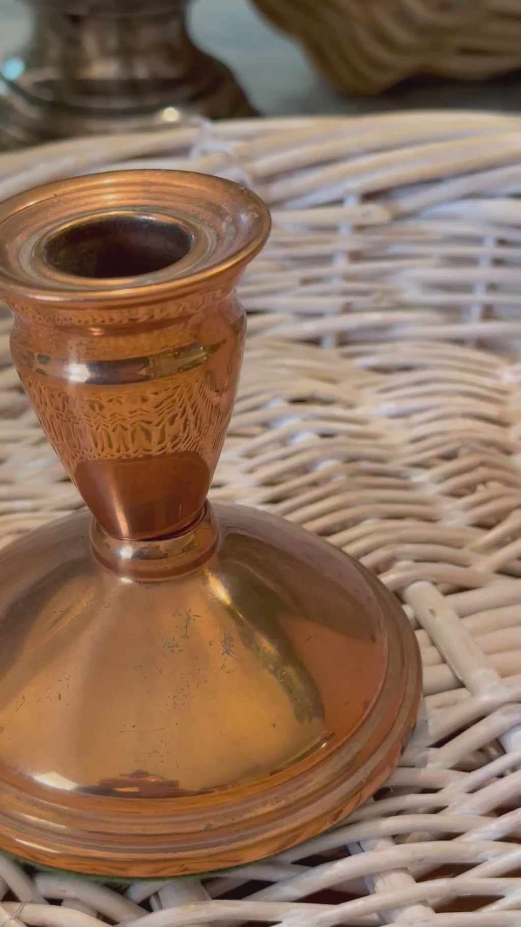Copper Candlestick Holder