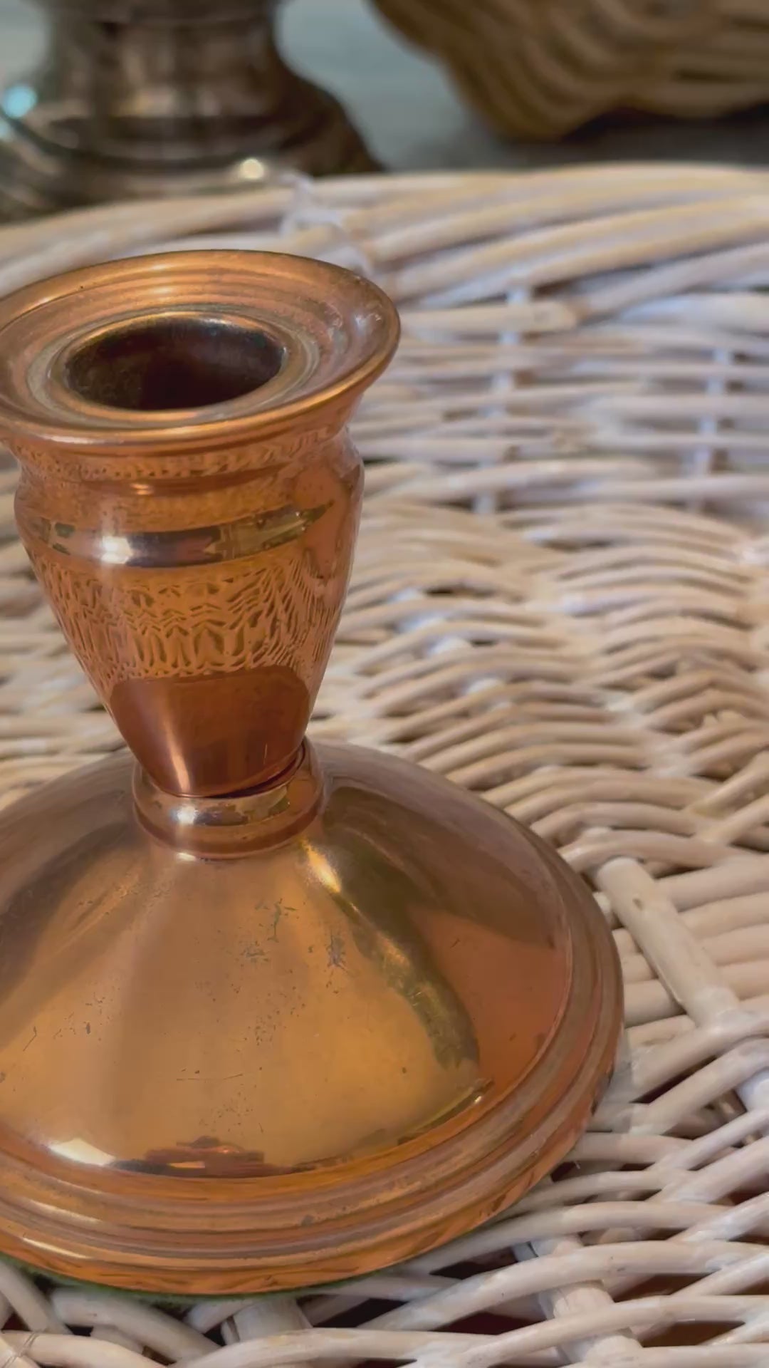 Copper Candlestick Holder