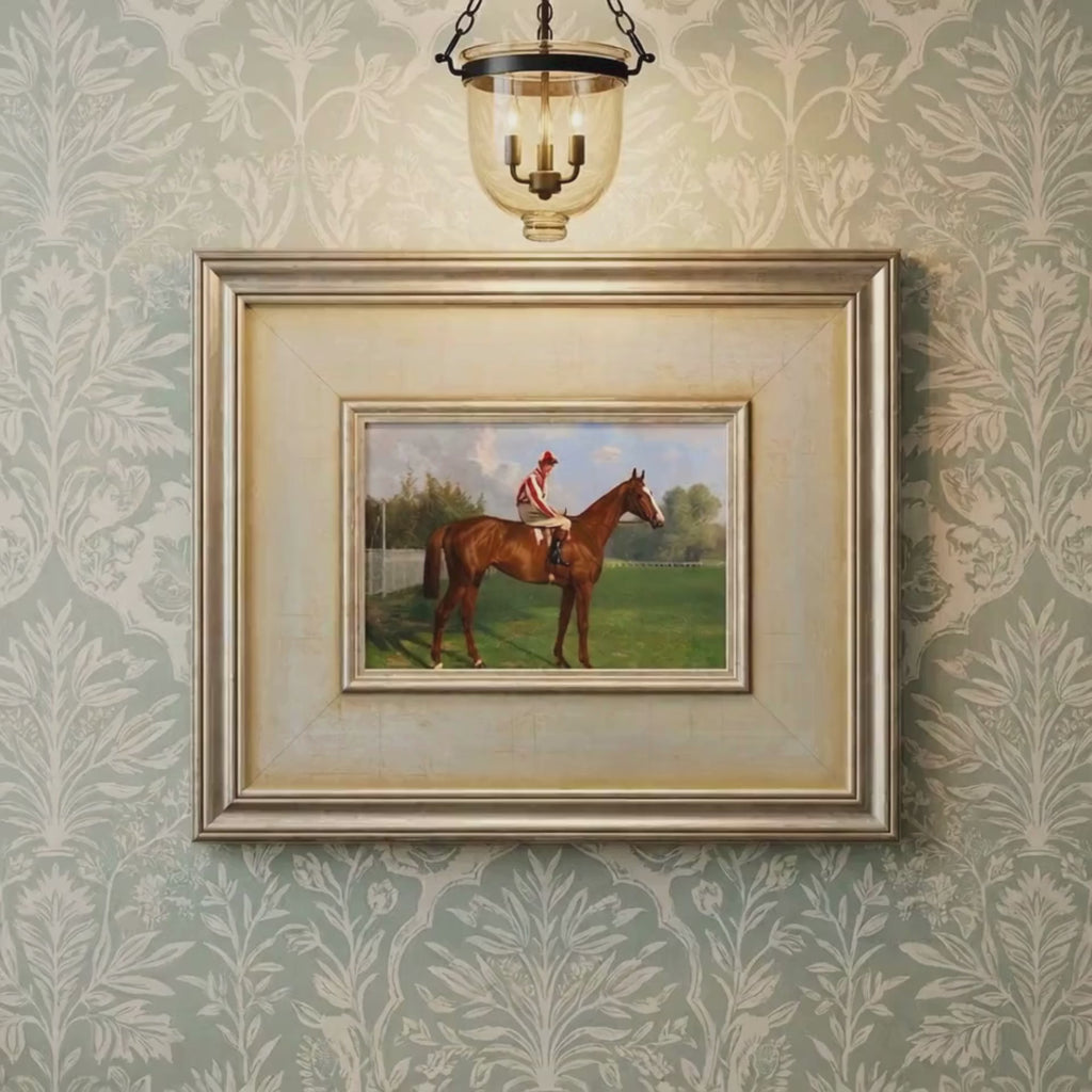 The Paddock No. 02 - 5x7" Framed English Horse Jockey Equestrian Portrait