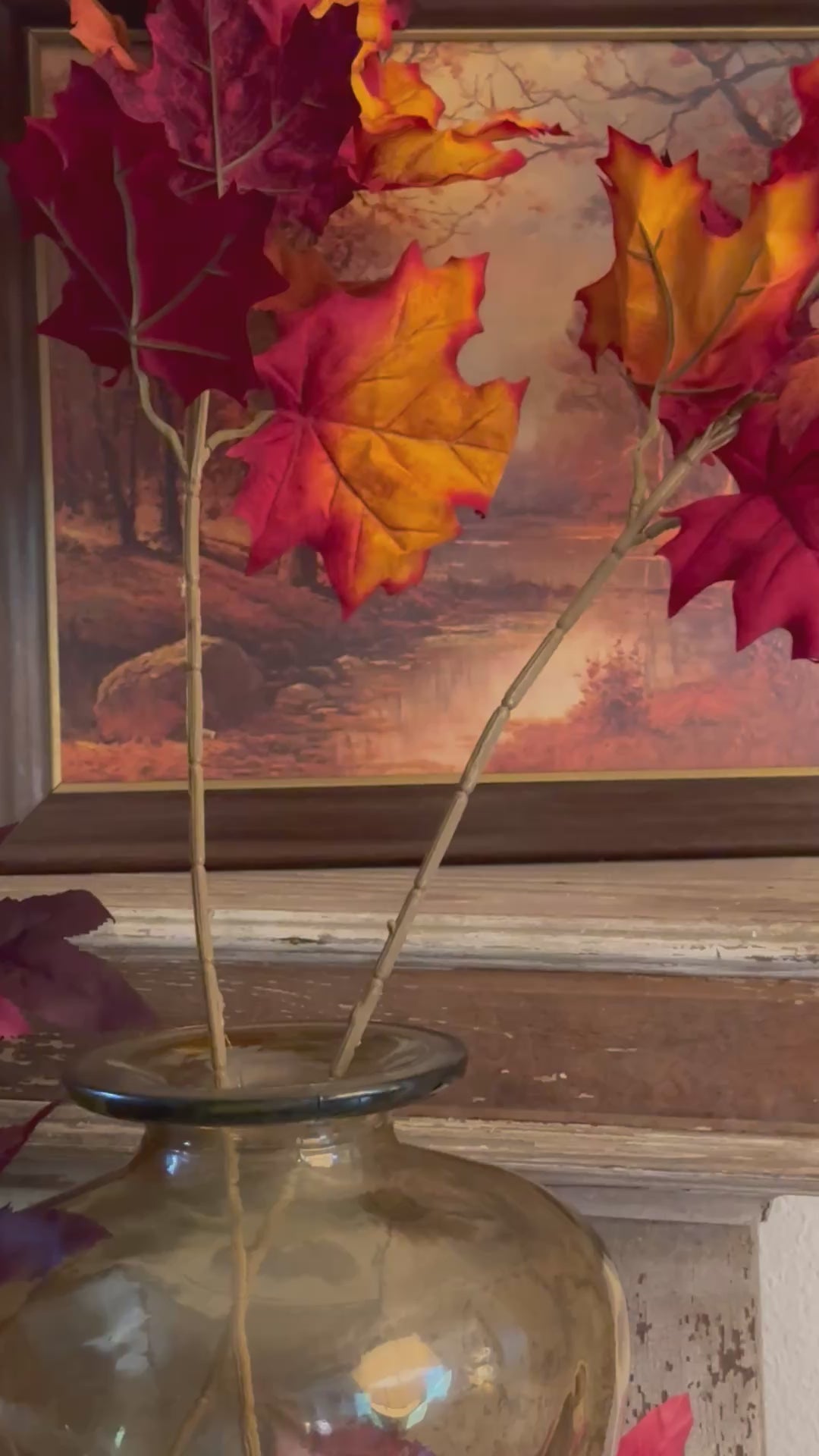 31" Maple Set of 2 Autumn Leaf Branches