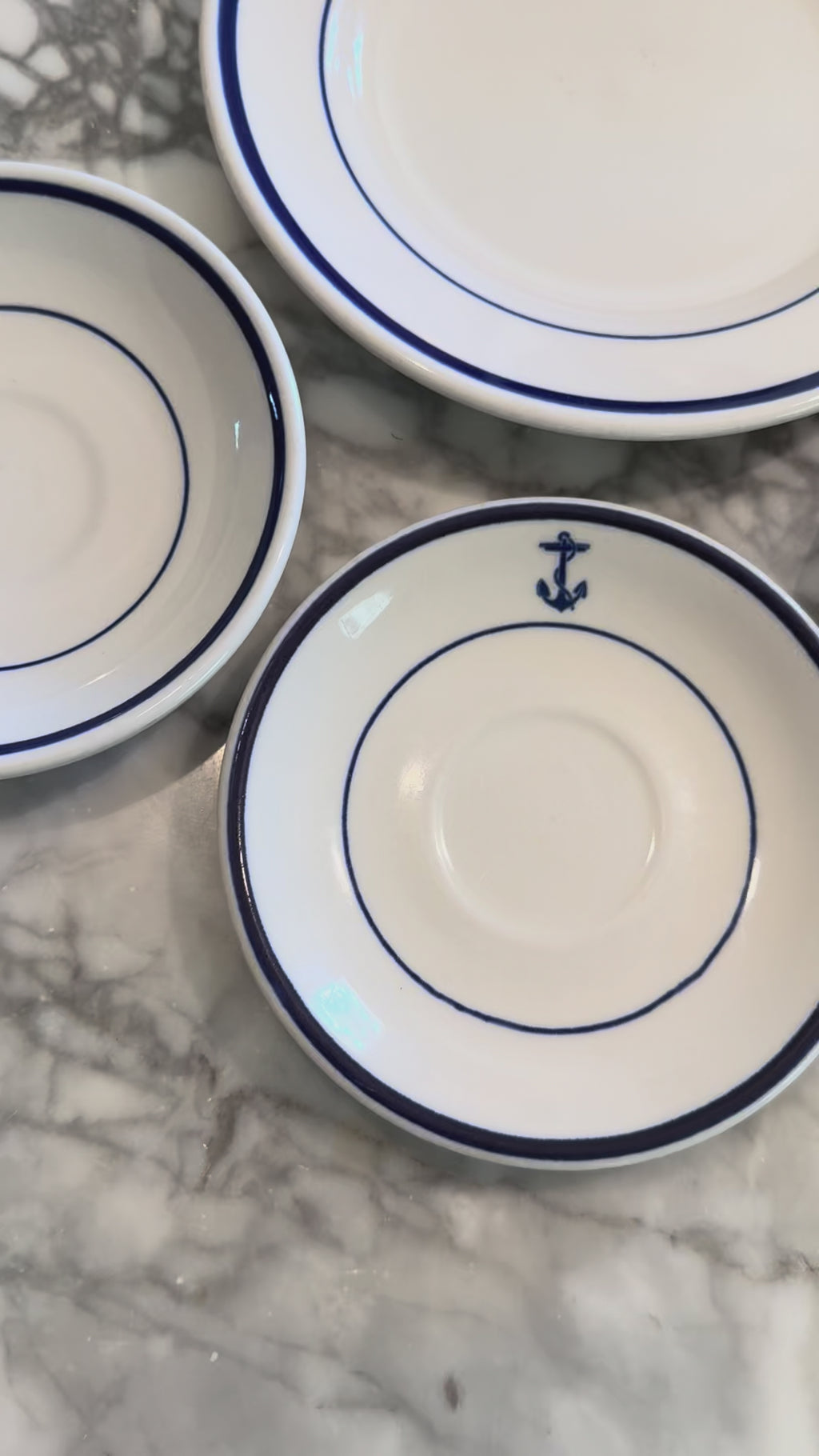 Vintage WWII Shenango US Navy Wardroom Anchor Saucer Plate