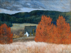 Autumn No 01 - Helmer Osslund Landscape 19.5" x 16" Framed Fine Art