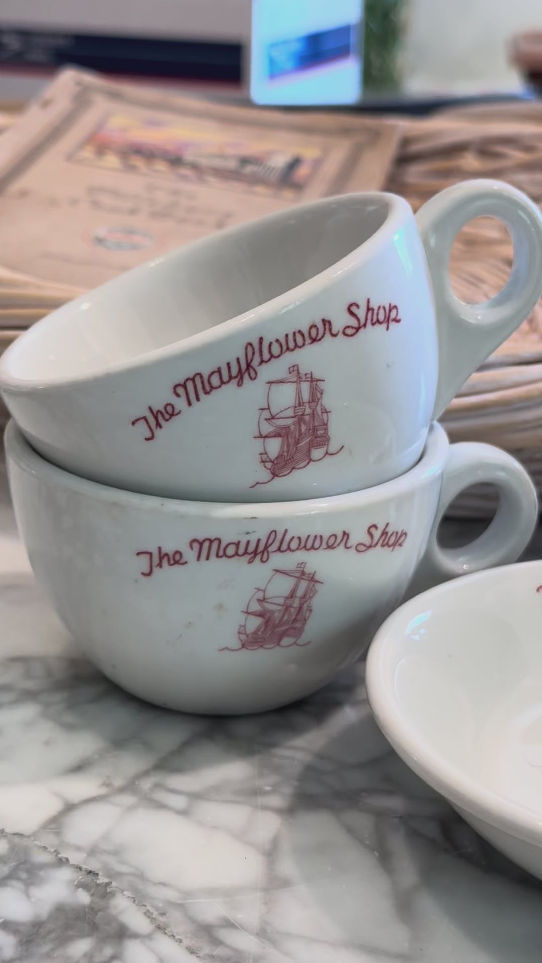 Vintage The Mayflower Shop Restaurantware Coffee Cup