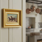 The Field Dog No. 05 - 5x7 Antique Inspired Gold Framed English Sporting Dog Portrait