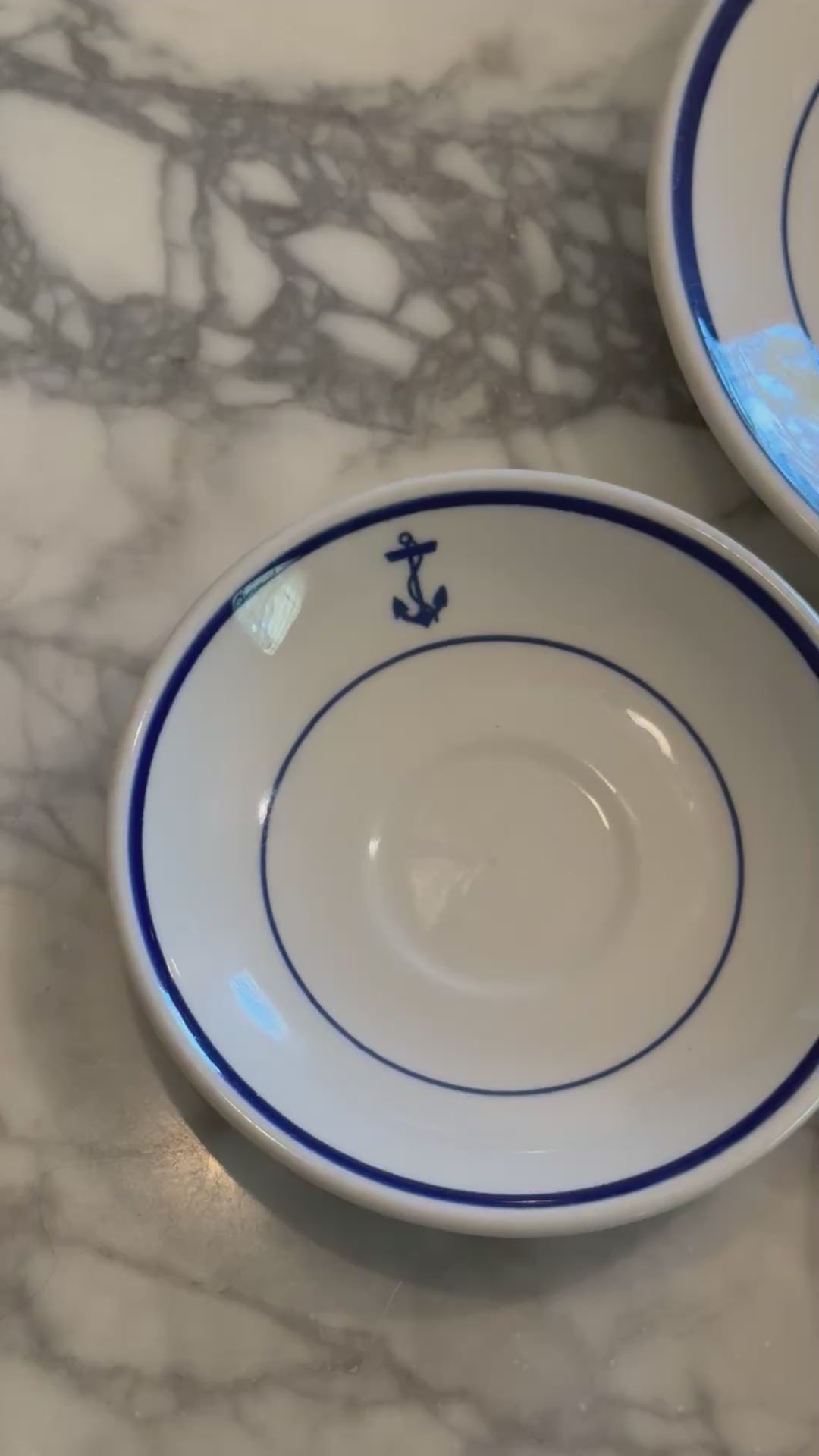 Vintage 1941 Buffalo China US Navy Anchor Saucer Plate