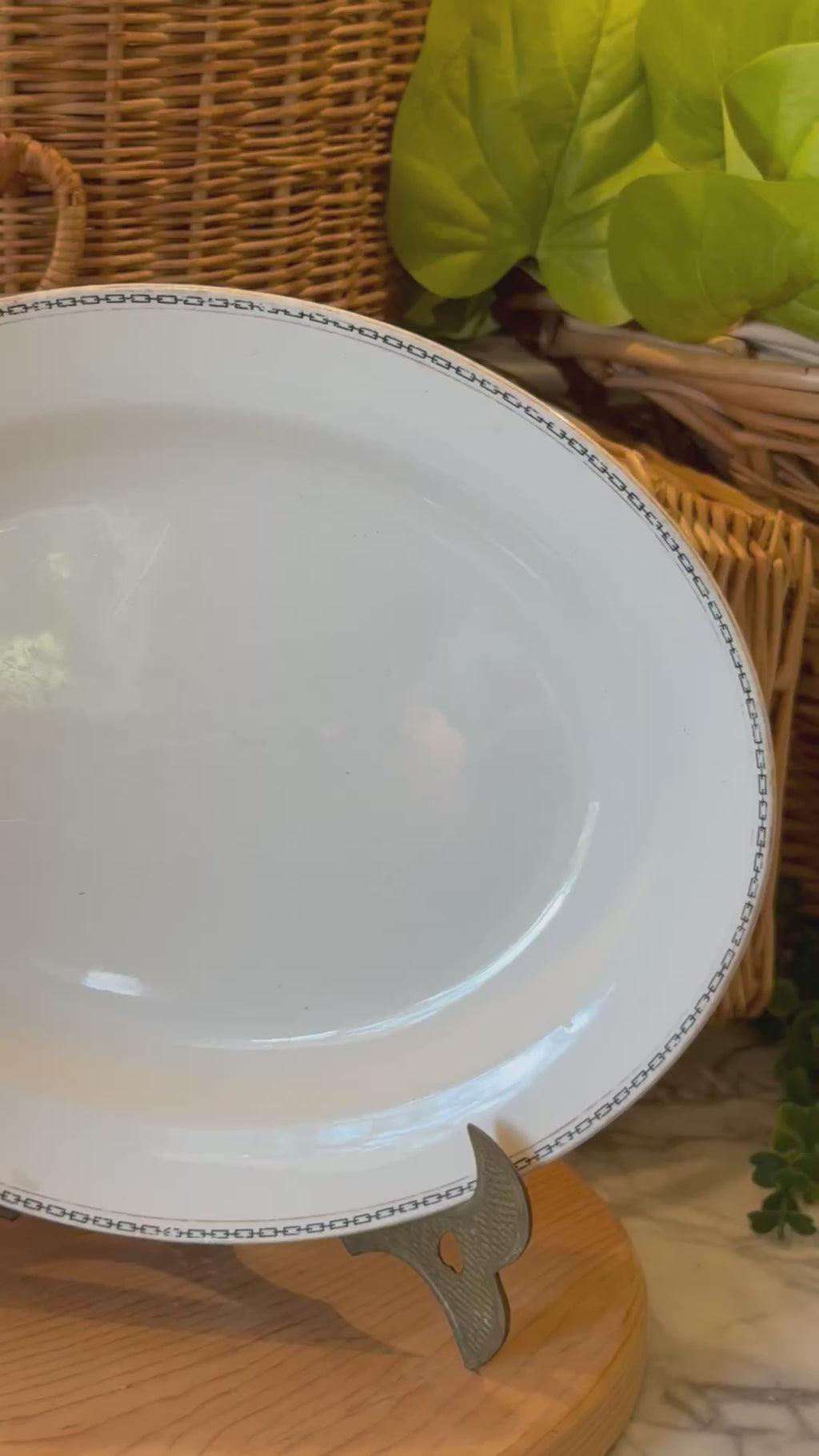 Antique Alfred Meakin Staffordshire Oval Platter