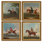 The Paddock No. 05 - 10x10" Framed English Racehorse Equestrian Portrait