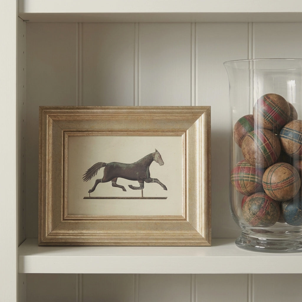 The Found Object No. 03 - Archival 5x7" Weather Vane Horse Framed