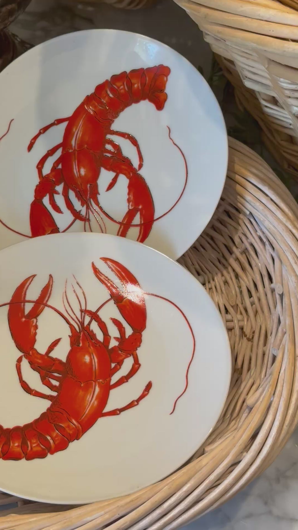 Vintage Bareuther Waldsassen Germany Lobster Cabinet Plate