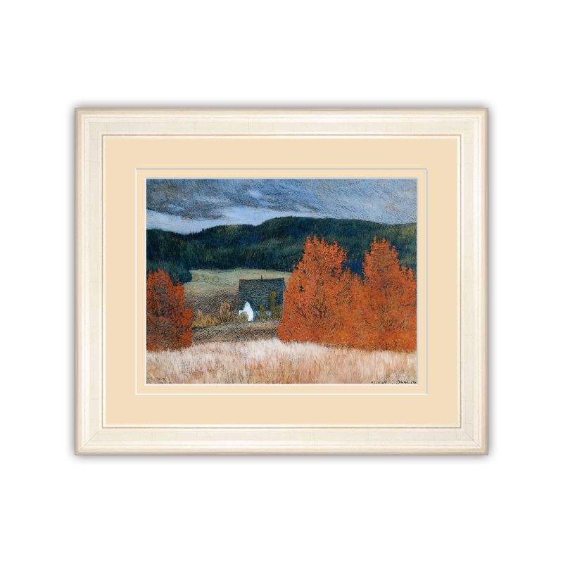 Autumn No. 01 - Helmer Osslund Landscape 19.5" x 16" Framed Fine Art