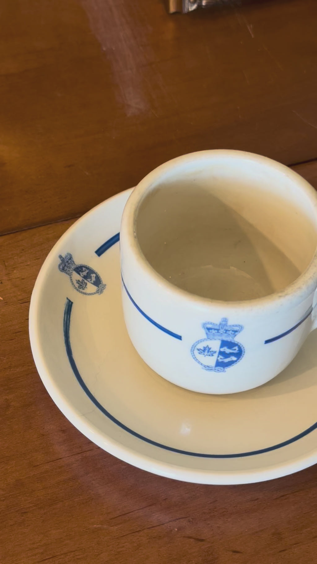 Vintage 1963 Grindley Canadian Coast Guard Crest Cup & Saucer Set