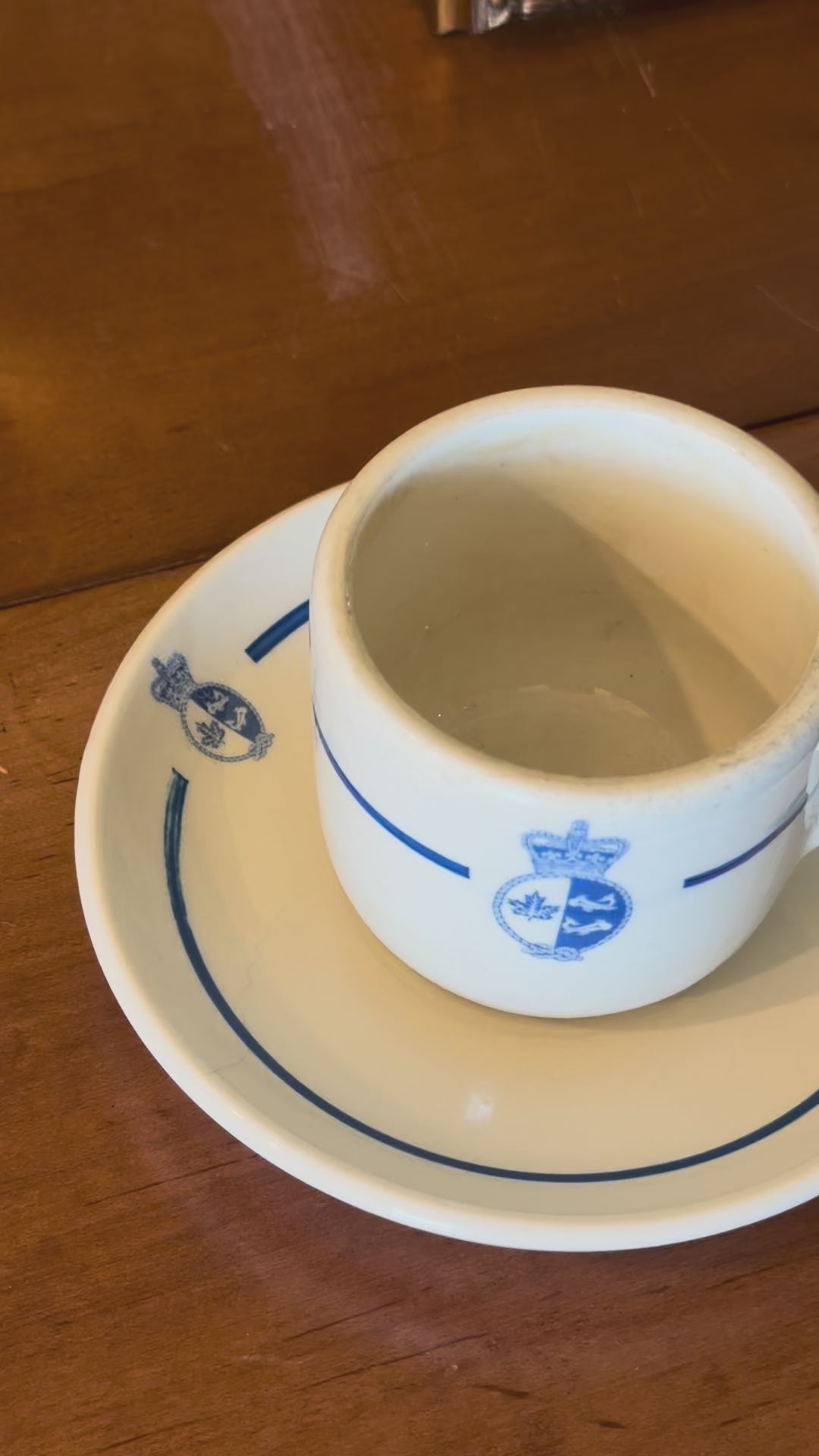 Vintage 1963 Grindley Canadian Coast Guard Crest Cup & Saucer Set