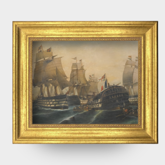 The Clipper No. 05 - Framed archival reproduction of The Battle of Trafalgar by Konstantinos Volanakis.