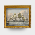 The Clipper No. 06 - Framed antique maritime reproduction of H.M.S. Britannia by John Ward of Hull