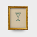 The Found Object No. 01 - Framed 1936 vintage wine glass art print, Janet Riza archival restoration.